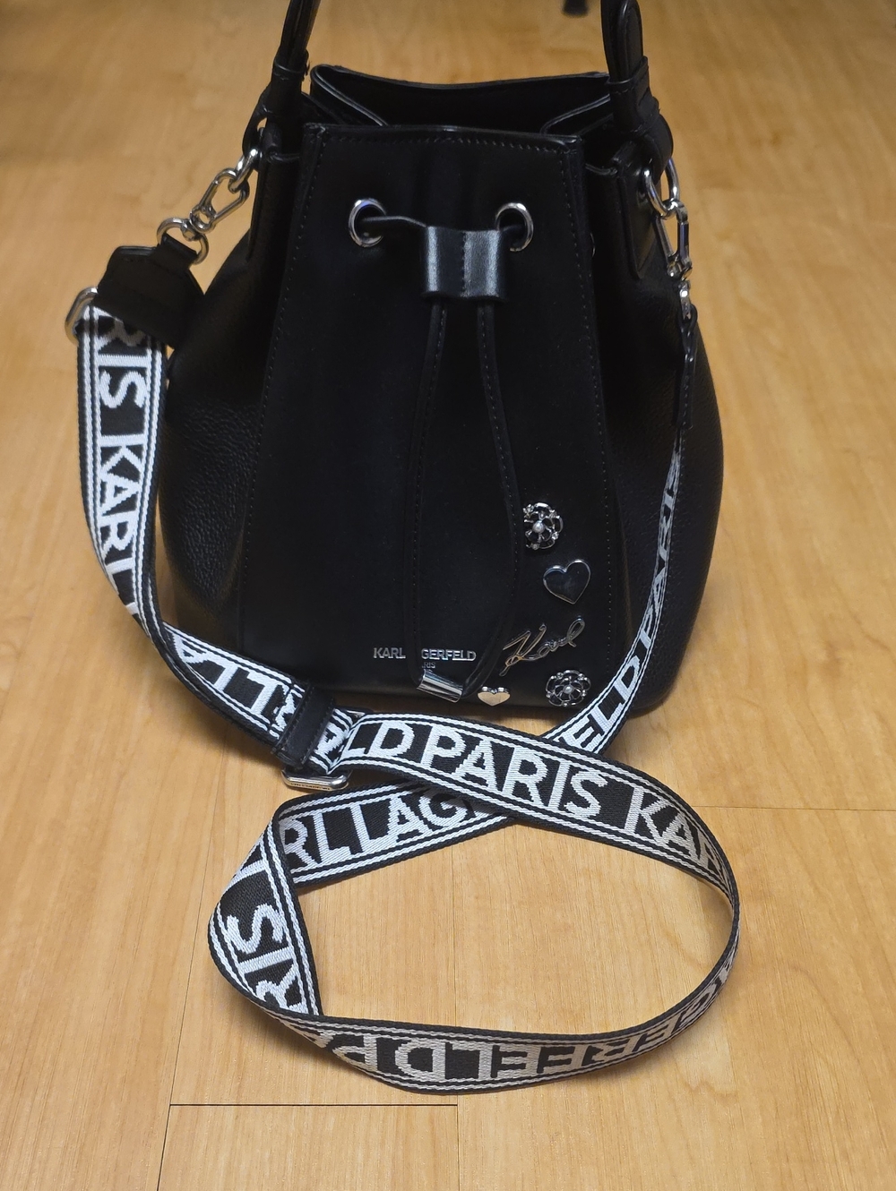 Karl Lagerfeld Adele Pin Bucket Bag